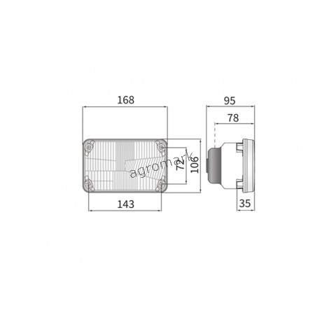 Reflektor przedni HF4, MF4235, MF8260