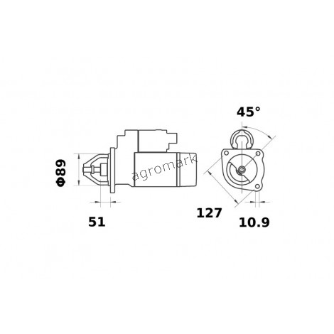 ROZRUSZNIK Z REDUKTOREM 12 V - 4.2 kW - 10 Z