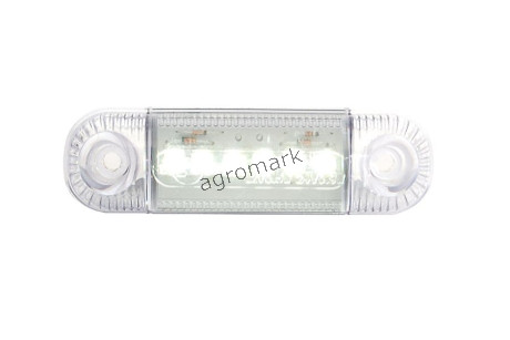 Lampa obrysowa przednia, jednofunkcyjna, 12V-24V + przewody 22cm LgY-S 0,75mm2, diody