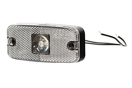 Lampa zespolona obrysowa przednia, 12V-24V + przewody 22cm LgY-S 0,75mm2, diody