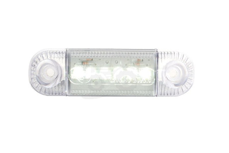 Lampa obrysowa przednia, jednofunkcyjna, 12V-24V + przewody 22cm LgY-S 0,75mm2, diody