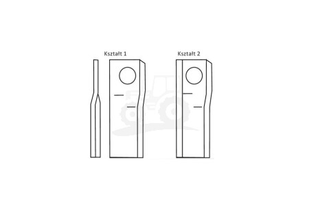 Nożyk prawy 120x48x4 Fi 18,5 mm - paczka 25 sztuk