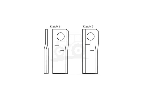 Nożyk prawy 96x50x4 Fi 19 mm - paczka 25 sztuk