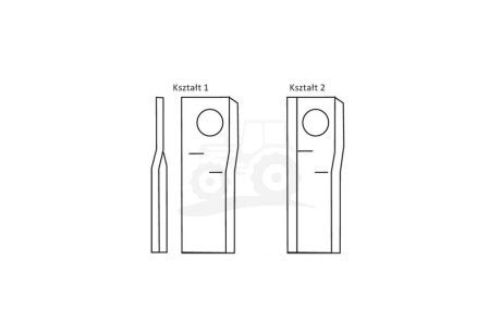 Nożyk lewy 96x50x4 Fi 19 mm - paczka 25 sztuk