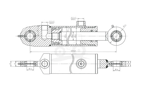 Cylinder układu kierowniczego SH2/63/32/200W