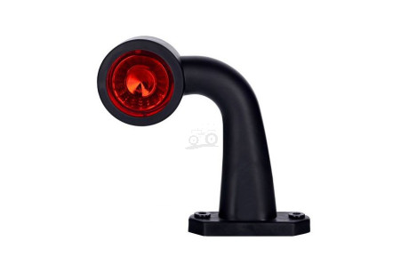 Lampa obrysowa biało -czerwona na wysięgniku krótkim łamanym