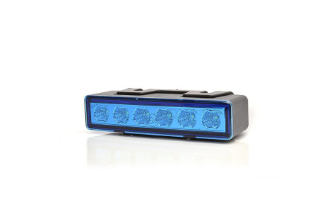 Lampa ostrzegawcza LED klosz niebieski