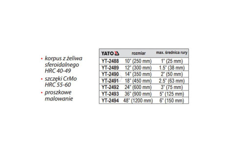 Klucz do rur STILLSON 60MM